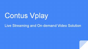 Contus Vplay Video On Demand Solution