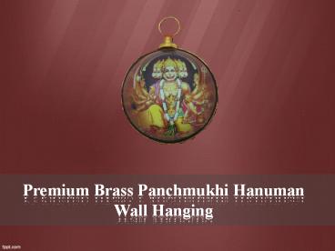Premium Brass Panchmukhi Hanuman Wall Hanging