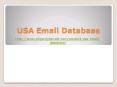 USA Email Database PowerPoint PPT Presentation