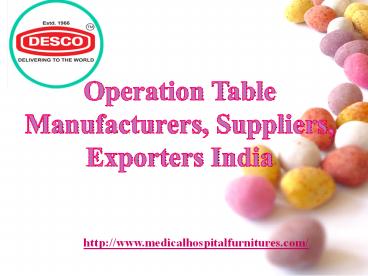 Operation Table Manufacturers