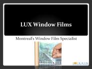 Montreal's Window Film Specialist