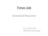 Download Resume From Times Job of candidates