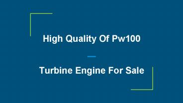 Best Turbine Engines For Sale