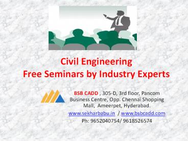 Civil Engineering Courses Internships & Jobs in Hyderabad BSB CADD