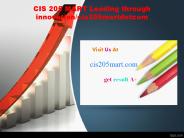 CIS 205 MART Leading through innovation/cis205martdotcom