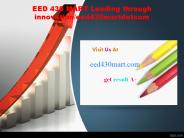 EED 430 MART Leading through innovation/eed430martdotcom