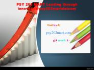 PSY 202 MART Leading through innovation/psy202martdotcom