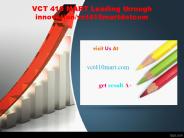 VCT 410 MART Leading through innovation/vct410martdotcom
