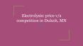 Electrolysis: price v/s competition in Duluth, MN PowerPoint PPT Presentation