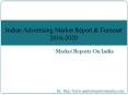 Indian Advertising Market Report & Forecast 2016-2020 PowerPoint PPT Presentation