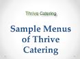 Sample Menus of Thrive Catering PowerPoint PPT Presentation
