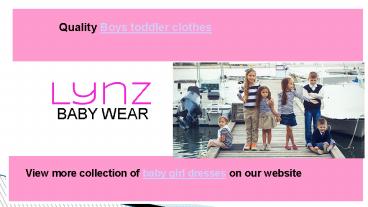 Boys toddler clothes