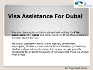 Visa Assistance For Dubai