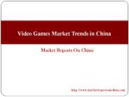 Video Games Market Trends in China