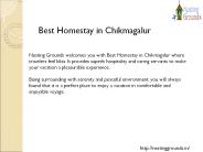 Homestay in Chikmagalur Best