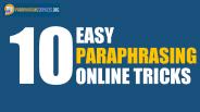 10 Easy paraphrasing online tricks