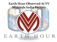 Earth Hour Observed At VV Minerals India Factory