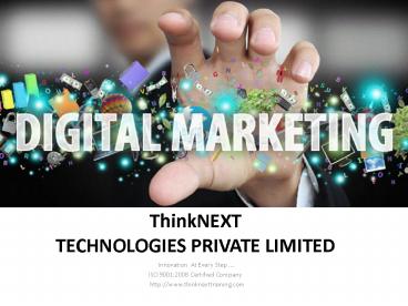 Digital Marketing Training in Chandigarh mohali