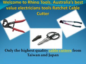 Ratchet Cable Cutter - Rhino Tools