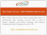 Man Friday Cleaning Services Fulham
