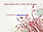 Have Great Fun in the City Prague.