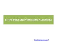 5 Tips For Surviving Sinus Allergies