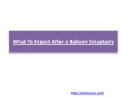 What To Expect After a Balloon Sinuplasty