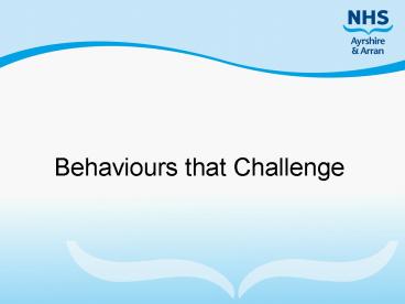 unit 27 challenging behaviours