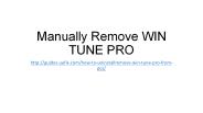 Manually Remove WIN TUNE PRO