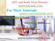 ACC 206NEW Course Seek Your Dream / tutorialrank.com