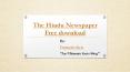 The hindu epaper free download PowerPoint PPT Presentation