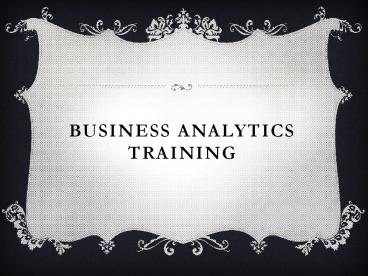 Business Analytics