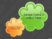 Sample Outline in a MLA Paper