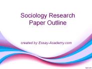 Sociology Research Paper Outline