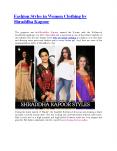 Fashion Styles in Women Clothing by Shraddha Kapoor PowerPoint PPT Presentation