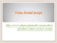 Video Website Script PHP