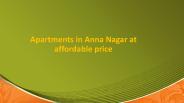 Apartments in Anna Nagar at Affordable Price