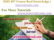 HHS 497 Course Real Knowledge - tutorialrank.com