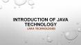 Introduction of Java Technology PowerPoint PPT Presentation