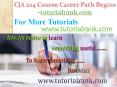 CJA 224 Course Career Path Begins tutorialrank.com PowerPoint PPT Presentation