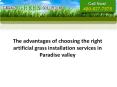 The advantages of choosing the right artificial grass installation services in Paradise valley PowerPoint PPT Presentation