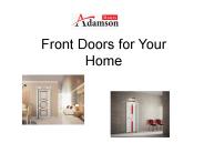 Front Doors for Your Home