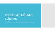 Popular aircraft paint schemes
