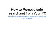 How to Remove safe-search.net from Your PC