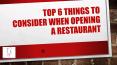 Top 6 things to consider when opening a restaurant PowerPoint PPT Presentation
