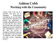 Ashton Cobb Working with the Community