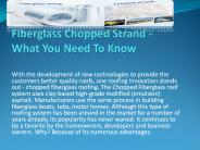 Fiberglass Chopped Strand   What You Need To Know