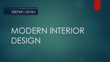 Modern interior design