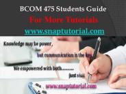 BCOM 475 Apprentice tutors/snaptutorial