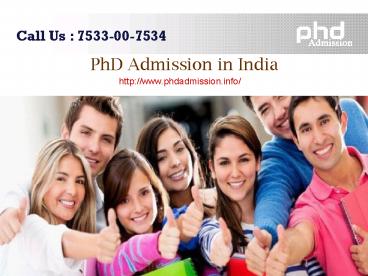 PhD Admission in Agriculture in India
